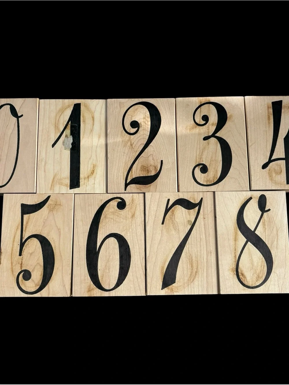 Paper Source | Wooden Number and Decorative Floral Stamp Sets | Natural Wood